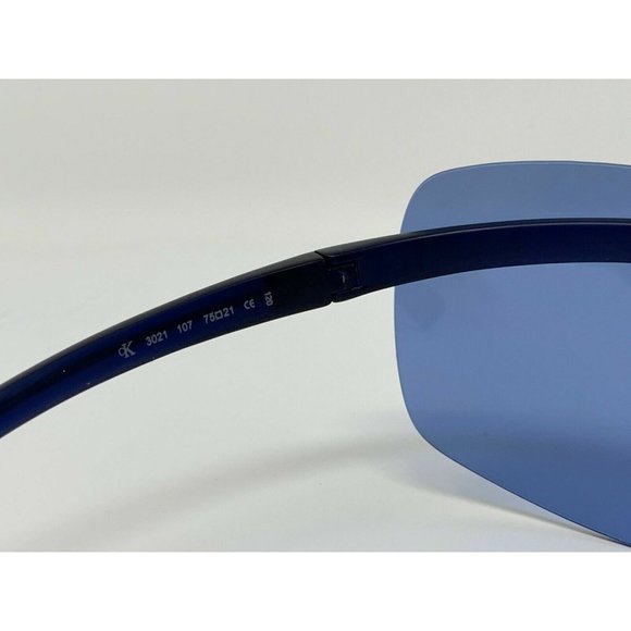 Super Rare Calvin Klein Shield Big Sunglasses 75 [] 21 Blue Mirrored 7521 107 main image 7